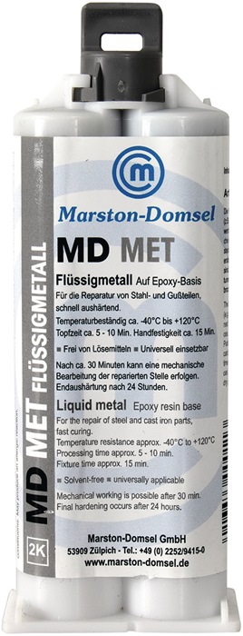 MARSTON 2K-Epoxyd-Flüssigmetall MD MET 60 g 12 Doppelkartuschen