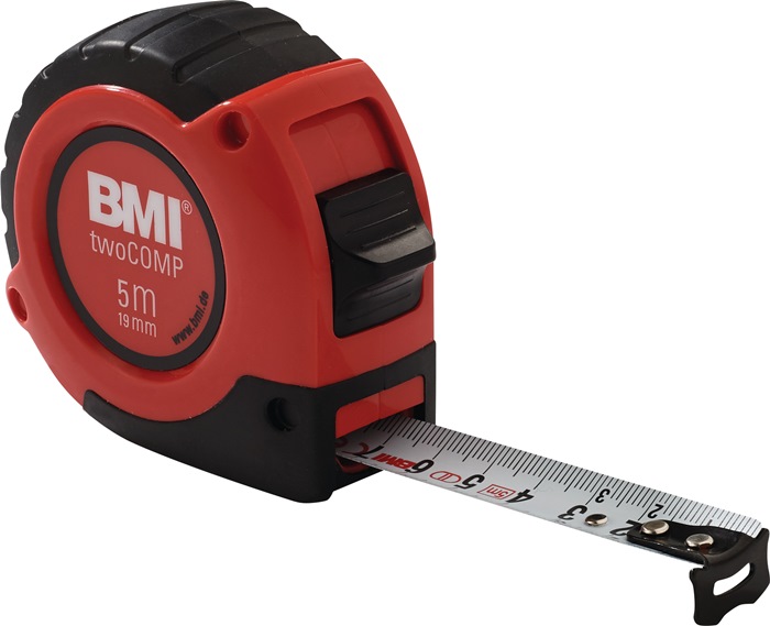 BMI Taschenrollbandmaß twoComp Länge 5 m Breite 19 mm mm/cm EG II ABS Automatic