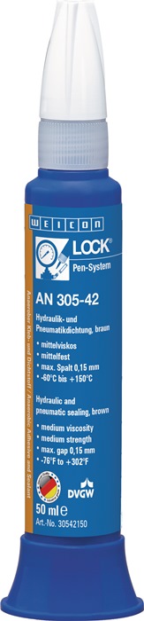 WEICON Hydraulik-/Pneumatikdichtung WEICONLOCK® AN 305-42 mittelfest mittelviskos braun 50 ml
