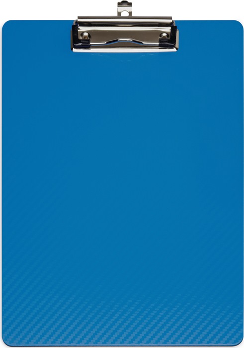 Klemmbrett  Polypropylen Bügelklemme mit Griffmulde DIN A4 blau 12 Stück
