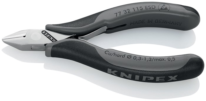 Knipex Elektronik-Seitenschneider 77 32 115 ESD Länge 115 mm Form 3 Facette ja, klein spiegelpoliert
