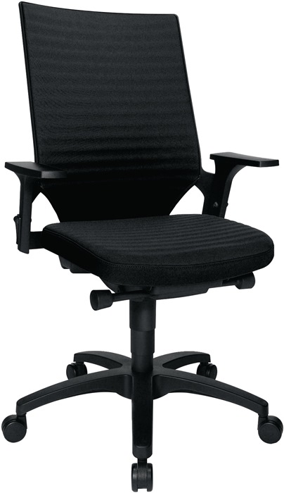 TOPSTAR Bürodrehstuhl  mit Autosynchrontechnik schwarz 420-550 mm mit Armlehnen Tragfähigkeit 110 kg