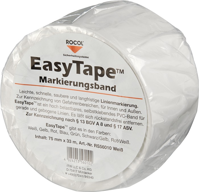 ROCOL Bodenmarkierungsband Easy Tape PVC weiß Länge 33 m Breite 75 mm