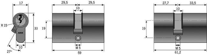 ABUS Profildoppelzylinder C 73 N 30/50 mm Not- und Gefahrenfunktion beidseitig gleichschließend