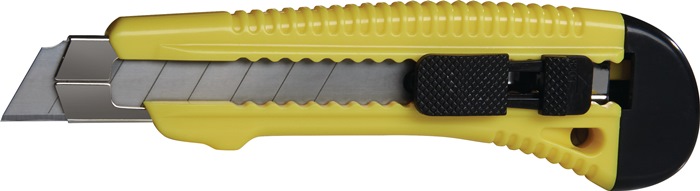 Cuttermesser  Klingenbreite 18 mm Länge 155 mm Kunststoff, neongelb 192 Stück