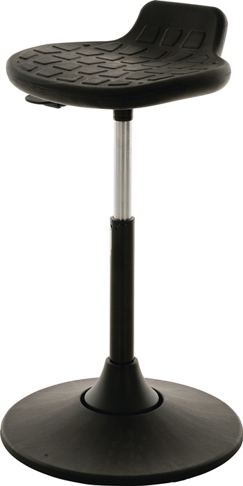 LOTZ Drehhocker  Kunststoff-Tellerfuß Polyurethan-Integralschaum schwarz Sitzhöhenverstellung 490-680 mm