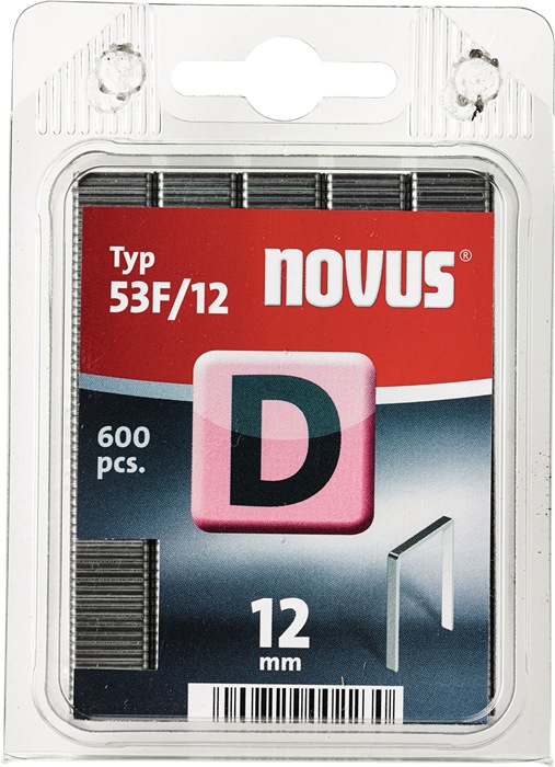 NOVUS Flachdrahtklammer D Typ 53 F Klammerbreite 11,3 mm 12 mm 1,25 mm