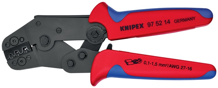 Knipex Crimpzange kurze Bauform 97 52 14 Länge 195 mm 0,1 - 1,5 mm²