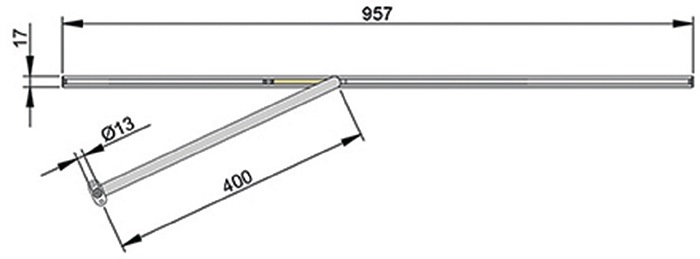 ATHMER Türöffnungsbegrenzer Porti für Türblattbreite 709-959 mm Stahlzargen 120°