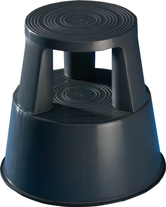 WEDO Rollhocker  Kunststoff grau Höhe mit/ohne Belastung 425/430 mm Ø oben 290 mm Ø unten 440 mm