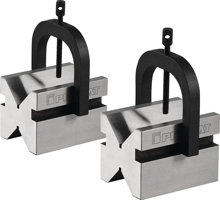 PROMAT Doppelprismenpaar für 7-70 mm Stahl L100xB75xH75mm Toleranz ± 0,004 mm