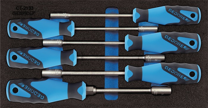 GEDORE Werkzeugmodul 1500 CT1-2133 6-teilig 1/3-Modul Steckschlüssel SW5-10 mm