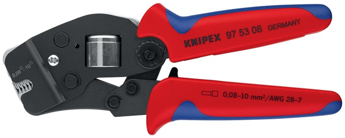 Knipex Crimpzange 97 53 08 Länge 190 mm 0,08 - 10,0 mm² brüniert mit Mehrkomponenten-Hüllen