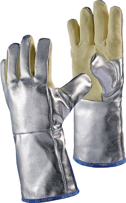 JUTEC Hitzeschutzhandschuhe  5-Finger Universalgröße natur/silber mit aluminisiertem Preox-Aramid