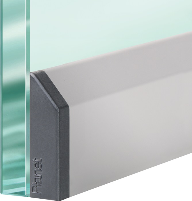 PLANET Türdichtung KG-SM-Set schmal 1-seitig Länge 959 mm Aluminium silberfarben eloxiert Glastüren