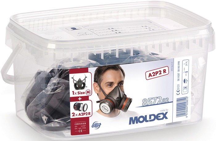 MOLDEX Atemschutzbox 857202 A2P2 R D – Serie 8000 1x800201,2x807001,2x850001,2x809001