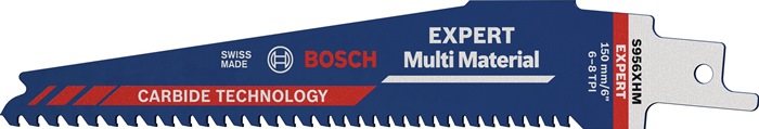 BOSCH Säbelsägeblatt Expert Multimaterial Länge 150 mm Breite 25 mm Zahnteilung TPI 6-8 3-4 mm S-Schaft