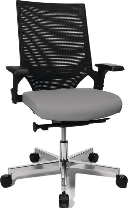 TOPSTAR Bürodrehstuhl  mit Punktsynchrontechnik schwarz/hellgrau 420-550 mm mit Armlehnen Tragfähigkeit 110 kg