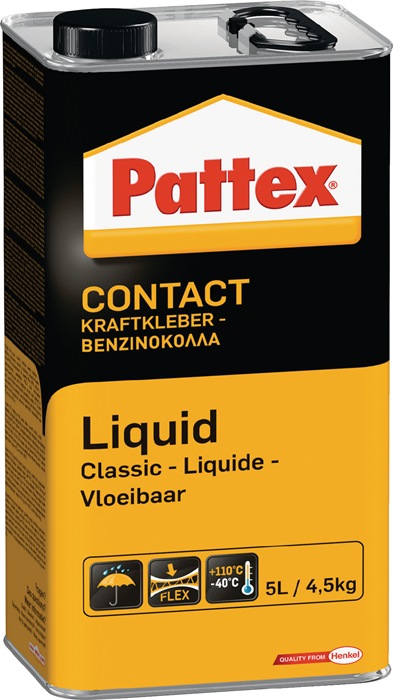 PATTEX Kraftkleber Classic Liquid -40°C bis +110 °C 4,5 kg 4 Kannen
