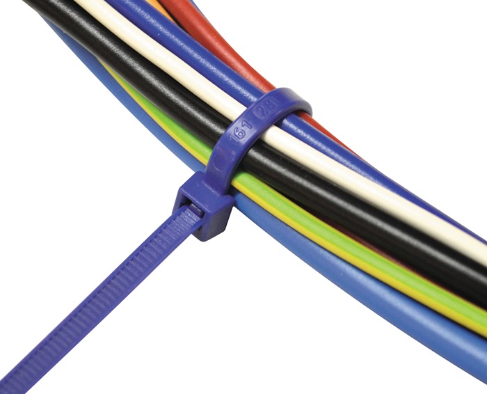 SAPISELCO Kabelbinder  Länge 280 mm Breite 4,5 mm Polyamid 6.6 blau