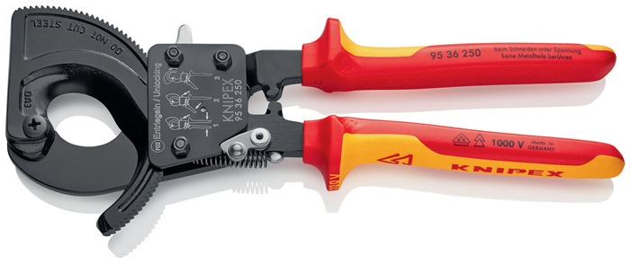 Knipex Kabelschneider 95 36 250 Länge 250 mm max. 32 (240 mm²) mm mit Mehrkomponenten-Hüllen VDE