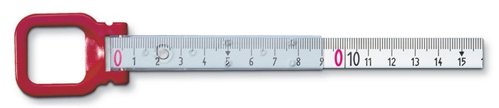 BMI Rahmenbandmaß ERGOLINE Länge 50 m Bandbreite 13 mm B mm/cm EG II Aluminium weiß Stahlmaßband