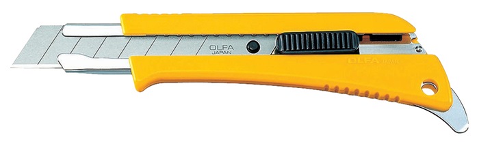 OLFA Cuttermesser  Klingenbreite 18 mm Länge 165 mm mit Drucktaster