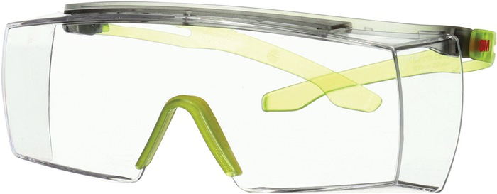 3M Schutzbrille SecureFit 3700 EN 166-1FT Bügel grau/lindgrün, Scheibe klar Polycarbonat