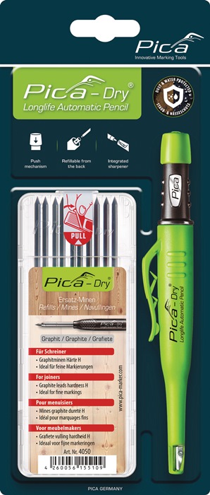 PICA Bau-/Tieflochmarker Pica-Dry + Minenset Farbe graphit  + Minenset 4000 871 360