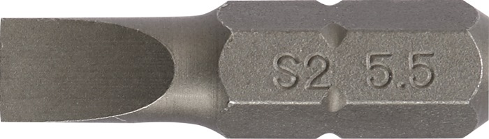 PROMAT Bit  für Schlitzschrauben 6,5 mm Länge 25 mm 1/4" C6,3 Schneidenstärke 1,2 mm 10 Stück
