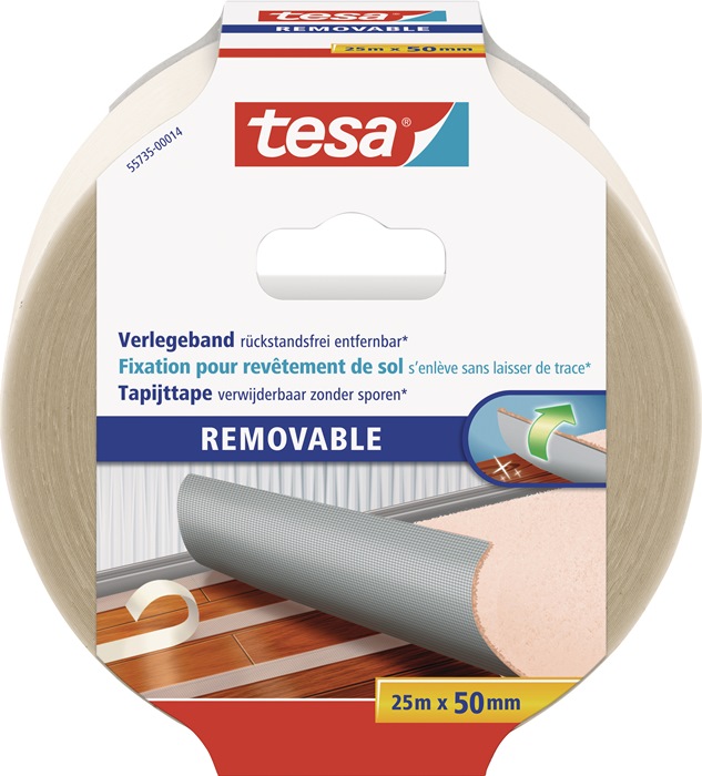 TESA Doppelseitiges Verlegeband 55735 Länge 25 m Breite 50 mm