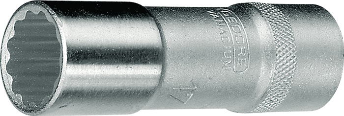GEDORE Steckschlüsseleinsatz D 19 L 1/2" 12-kant Schlüsselweite 12 mm Länge 77 mm