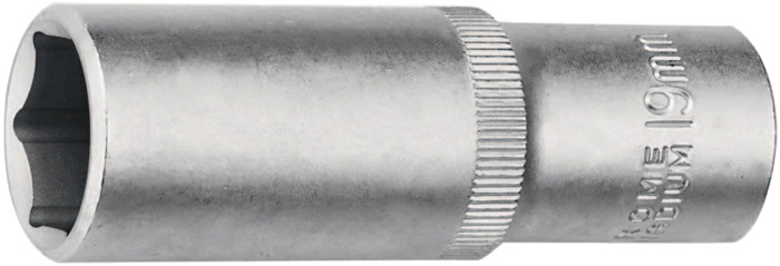 PROMAT Steckschlüsseleinsatz  1/2" 6-kant Schlüsselweite 10 mm Länge 77 mm