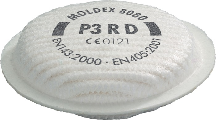 MOLDEX Partikelfilter 808001 EN 143:2000 + A1:2006 P3 R D f. Serie 8000 8 Stück