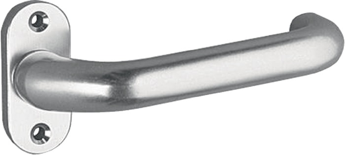 EDI Profiltürdrückerlochteil 1308/0800 Aluminium F1 oval 8 mm gekröpft