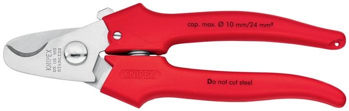 Knipex Kabelschere 95 05 165 Länge 165 mm Kopf poliert Kunststoff umspritzt