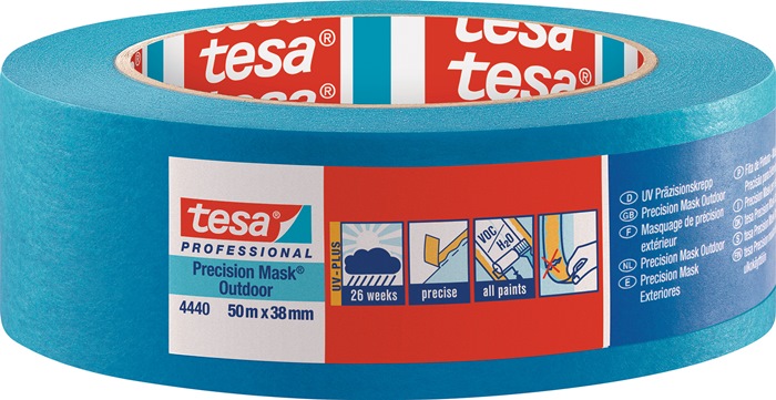 TESA Präzisionskrepp 4440 Exterior UV PLUS glatt blau Länge 50 m Breite 38 mm