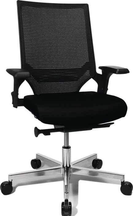 TOPSTAR Bürodrehstuhl  mit Punktsynchrontechnik schwarz/schwarz 450-550 mm mit Armlehnen Tragfähigkeit 110 kg
