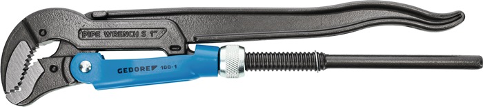 GEDORE Eckrohrzange Eck-Schwede-snap® Gesamtlänge 320 mm Spannweite 48 mm für Rohre 1"