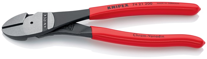 Knipex Kraftseitenschneider 74 21 200 Länge 200 mm Form 2 mit Kunststoffüberzug