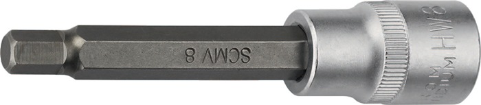 PROMAT Steckschlüsseleinsatz  1/2" Innen-6-kant Schlüsselweite 7 mm Länge 100 mm