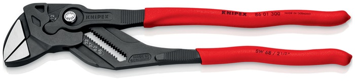 Knipex Zangenschlüssel 86 01 300 Länge 300 mm schwarz atramentiert Spannweite 68 mm Kunststoffüberzug