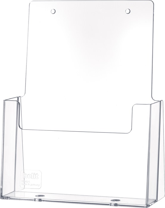 HELIT Tischprospekthalter  DIN A5 hoch Kunststoff transparent freistehend
