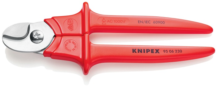 Knipex Kabelschere 95 06 230 Länge 230 mm Kopf poliert VDE Kunststoff umspritzt