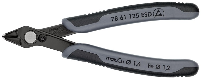Knipex Elektronik-Seitenschneider Super-Knips® 78 61 125 ESD Länge 125 mm Form 6 ohne Facette brüniert