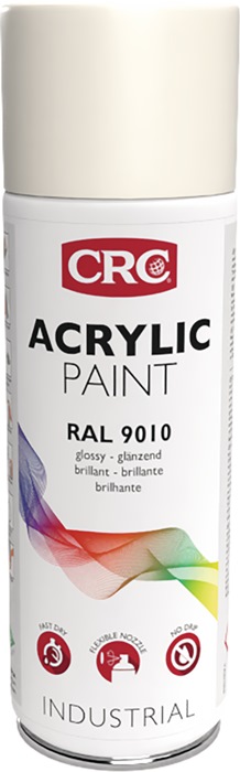 CRC Farbschutzlackspray ACRYLIC PAINT reinweiss glänzend RAL 9010 400 ml 6 Dosen