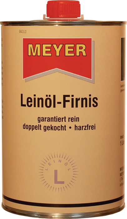 MEYER Leinöl-Firnis  honigfarben 1 l 6 Dosen