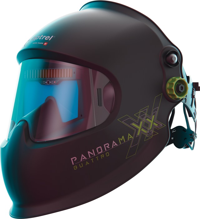 OPTREL Schweißerschutzhelm Panoramaxx Quattro optrel re-charge,optrel IsoFit® headgear 180 x 120 mm