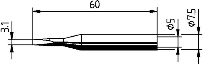 ERSA Lötspitze Serie 172 meißelförmig Breite 3,1 mm 0172 KD/SB 2 Stück