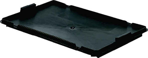 LA-KA-PE Deckel  L600xB400mm schwarz PP passend für Drehstapelbehälter